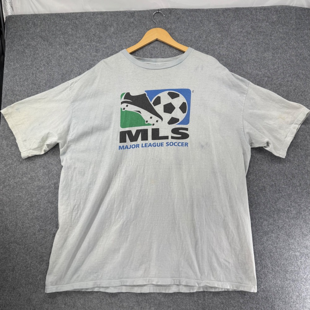 Vintage Adidas MLS T Shirt Mens XXL Tie Dye Vintage Major League Soccer USA Made